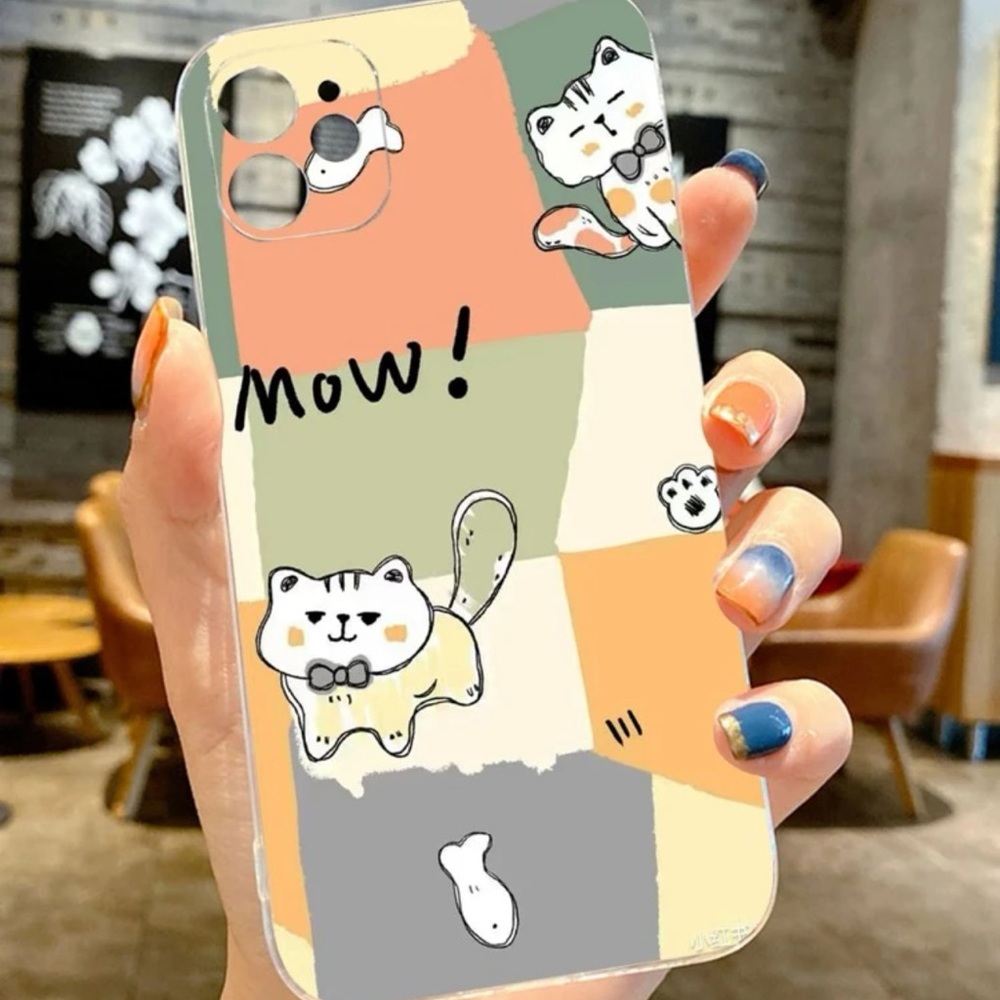 Kitty mosaic iPhone 13 pro max silicone case